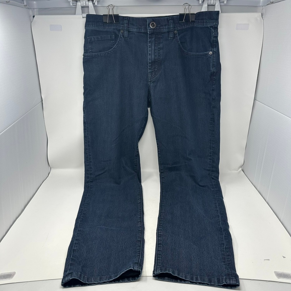 Travis Mathew Jeans Men 32 Blue Dark Wash Straight Leg Stretch Denim 4658